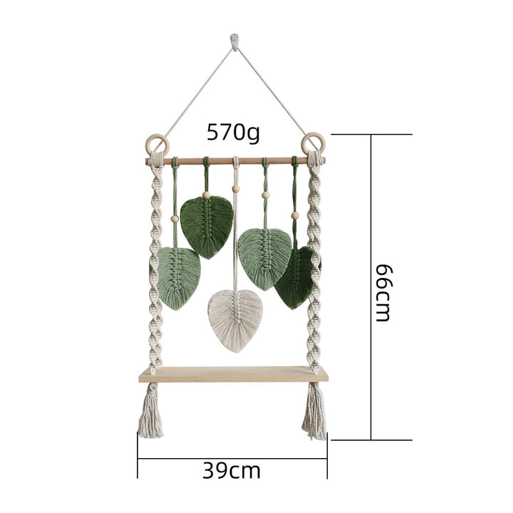 Macramé Wall Hanging with Decorative Leaf Patterns