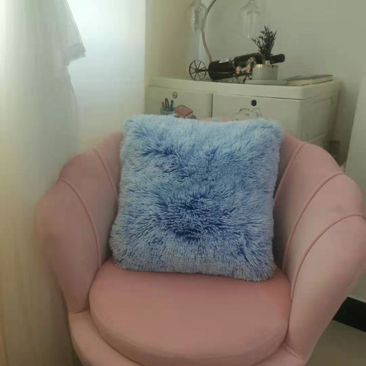 Plush Faux Fur Decorative Throw Pillow