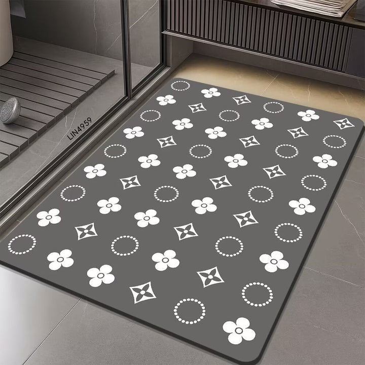 Geometric Hexagonal Pattern Bath Mat