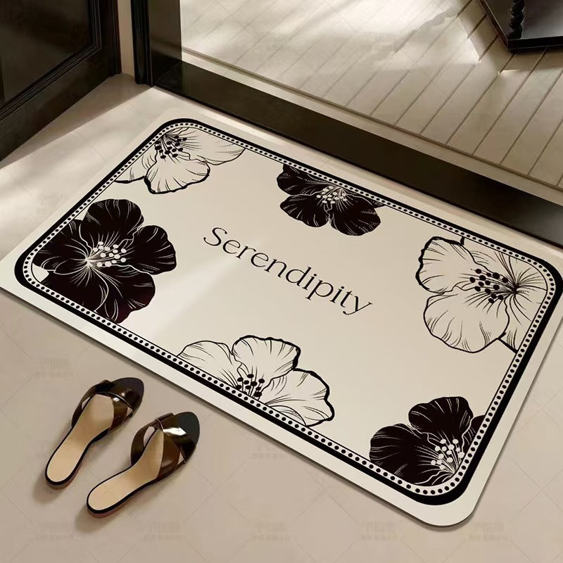 Decorative Floral Welcome Mat
