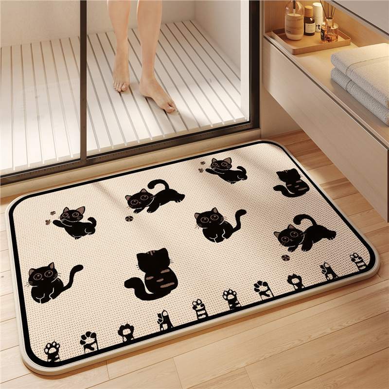 Non-Slip Cat-Themed Bath Mat