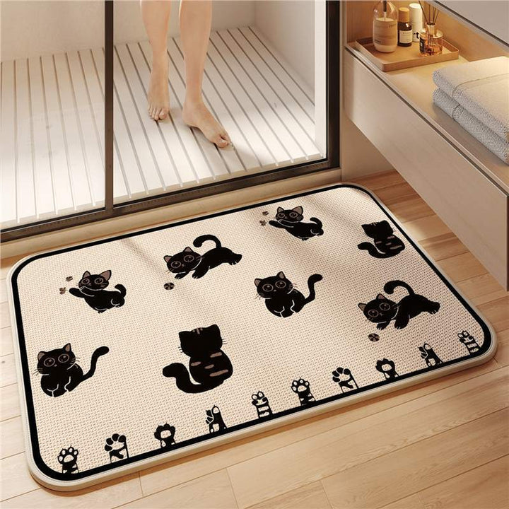 Non-Slip Cat-Themed Bath Mat