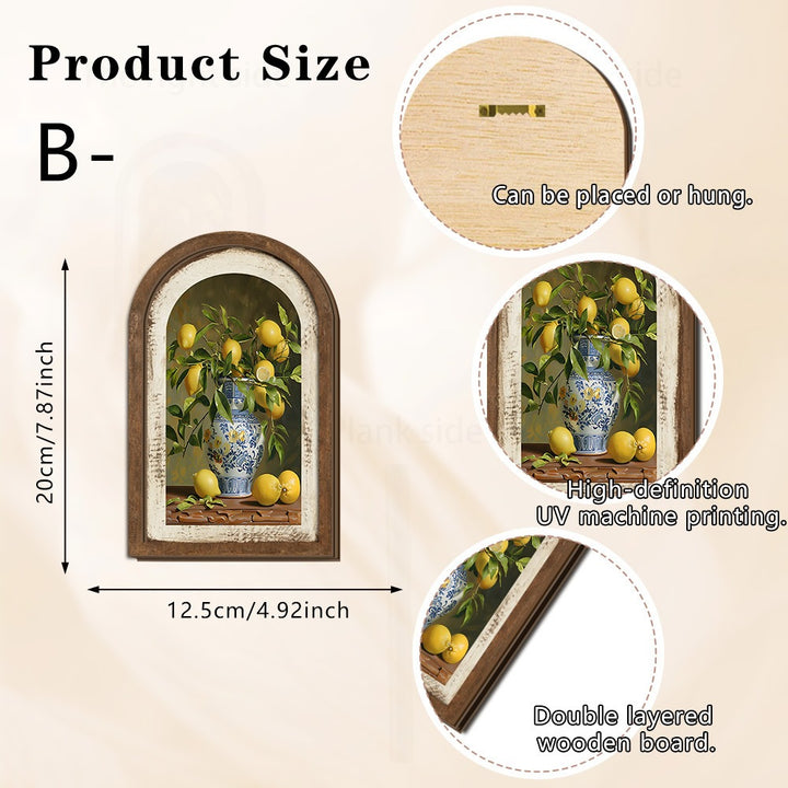 Wall decoration with lemon pattern