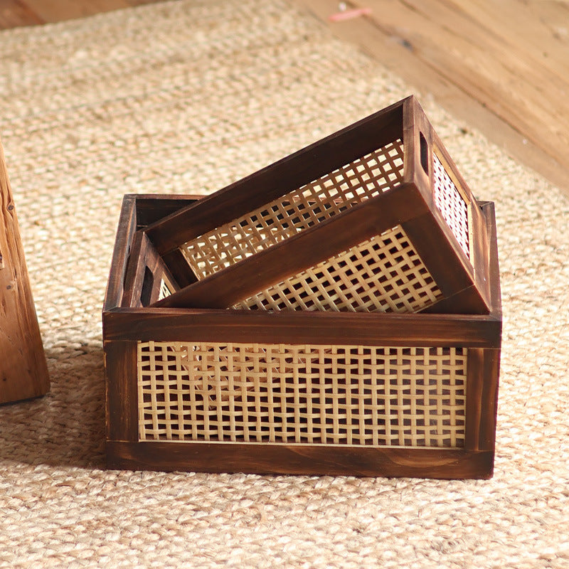 High-quality storage basket made of natural material