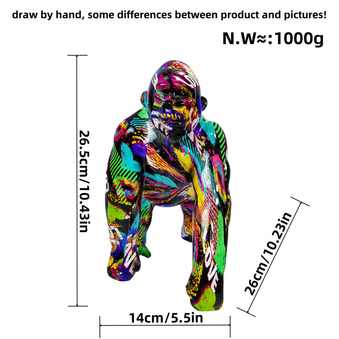 Artistic Gorilla Sculpture