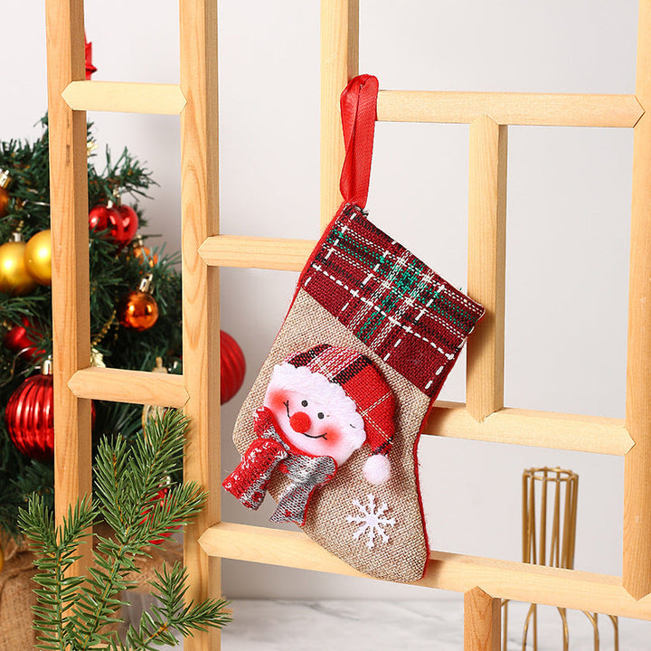 Festive Christmas stocking with reindeer motif