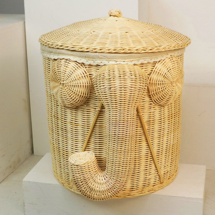 Playful laundry basket in elephant design