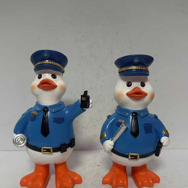 Funny police duck figure