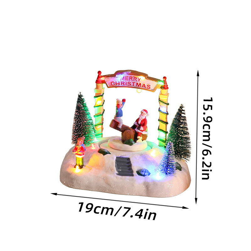 Festive Christmas decoration with lights