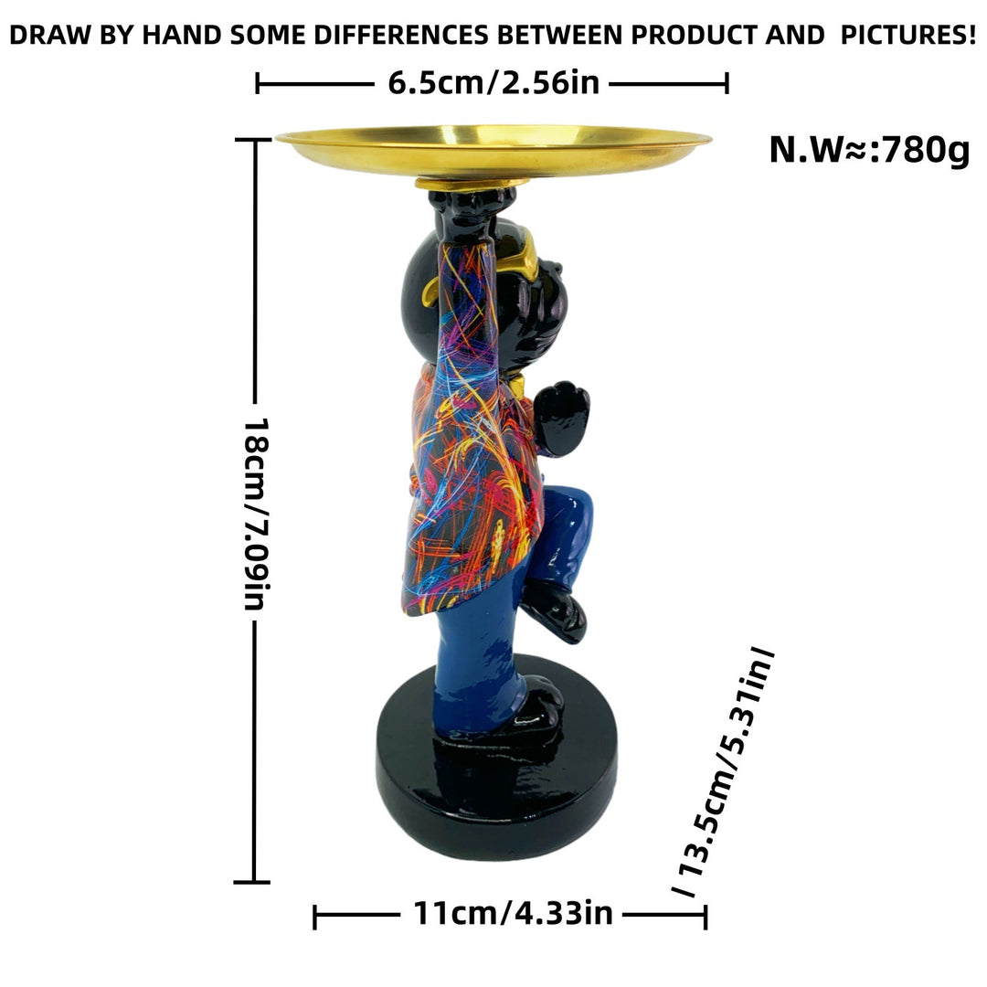 Decorative sculpture with tray