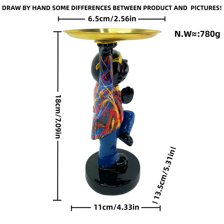 Decorative sculpture with tray