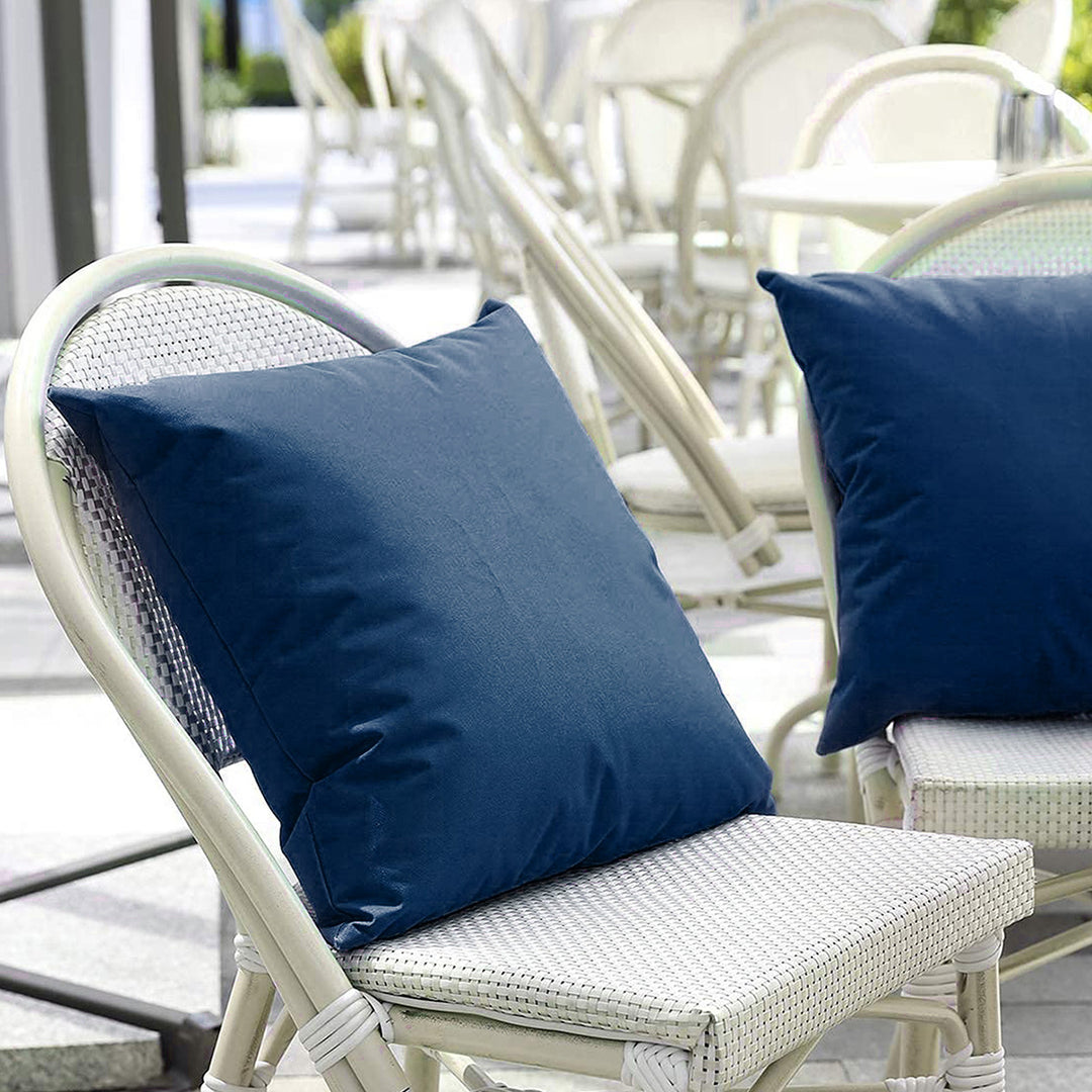 Outdoor Water-Resistant Square Throw Pillow Insert with Plush Polyester Fill