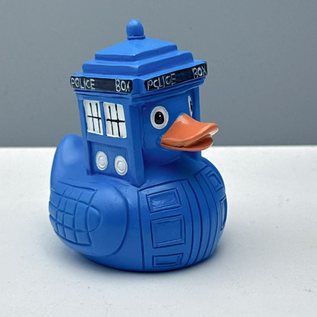 Playful rubber duck in police design