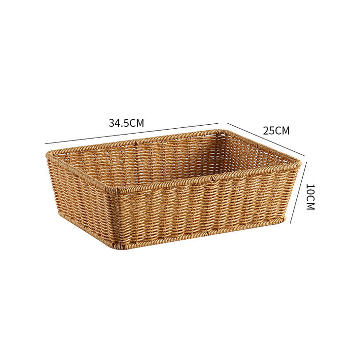Elegant Handmade Rectangular Woven Storage Basket