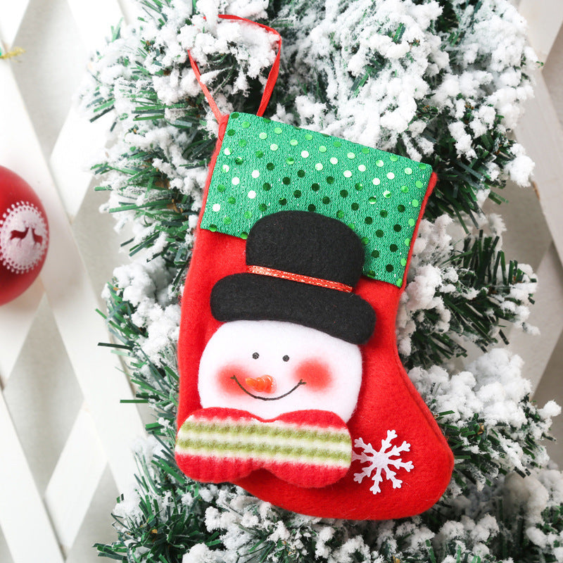 Festive Christmas stocking with reindeer motif