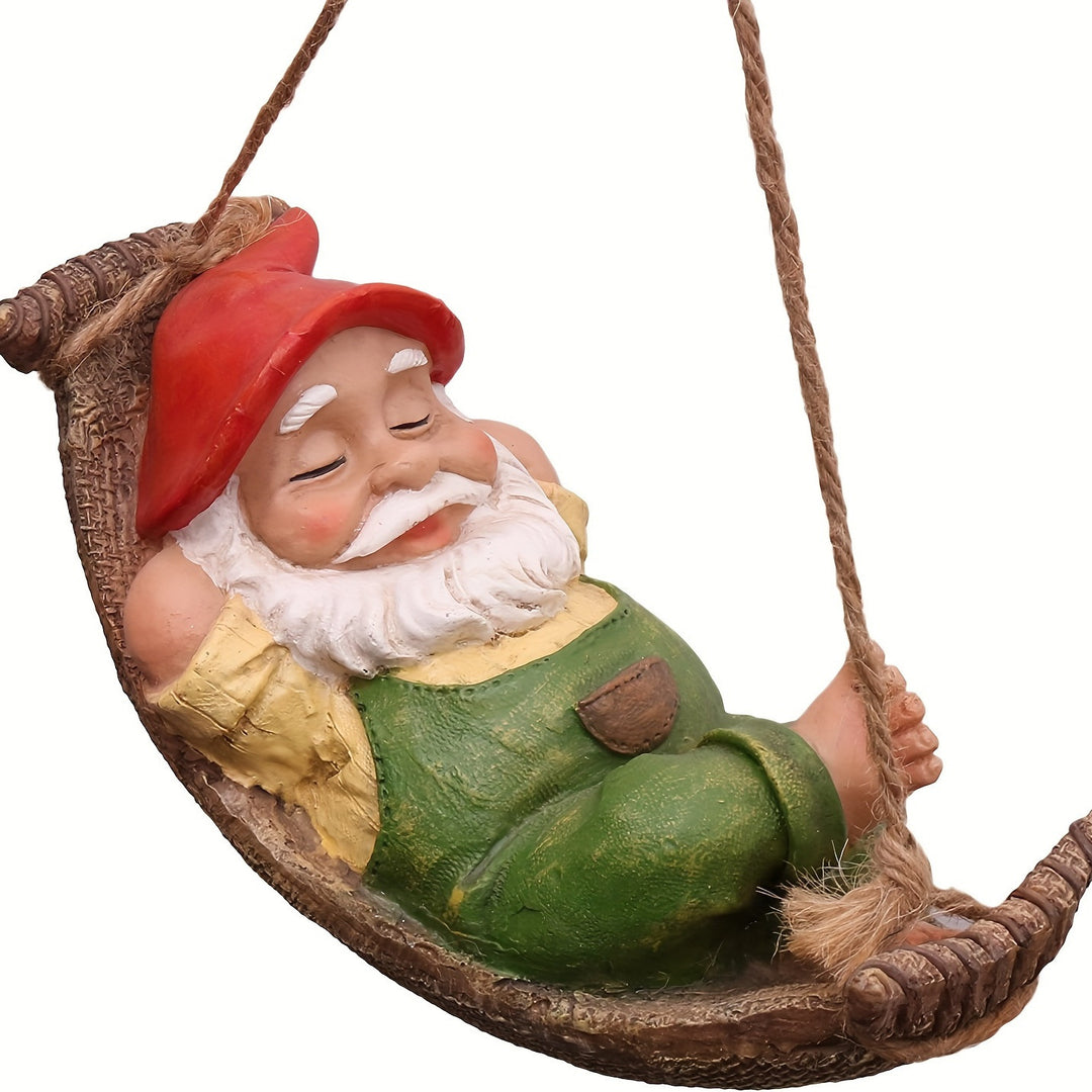 Whimsical Garden Gnome Sitting Figurine