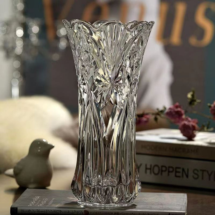 Elegant Floral Crystal Vase