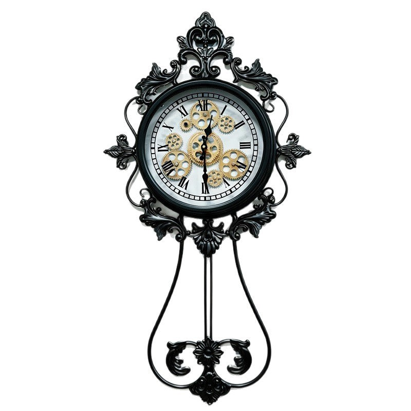 Vintage Gear Mechanism Wall Clock