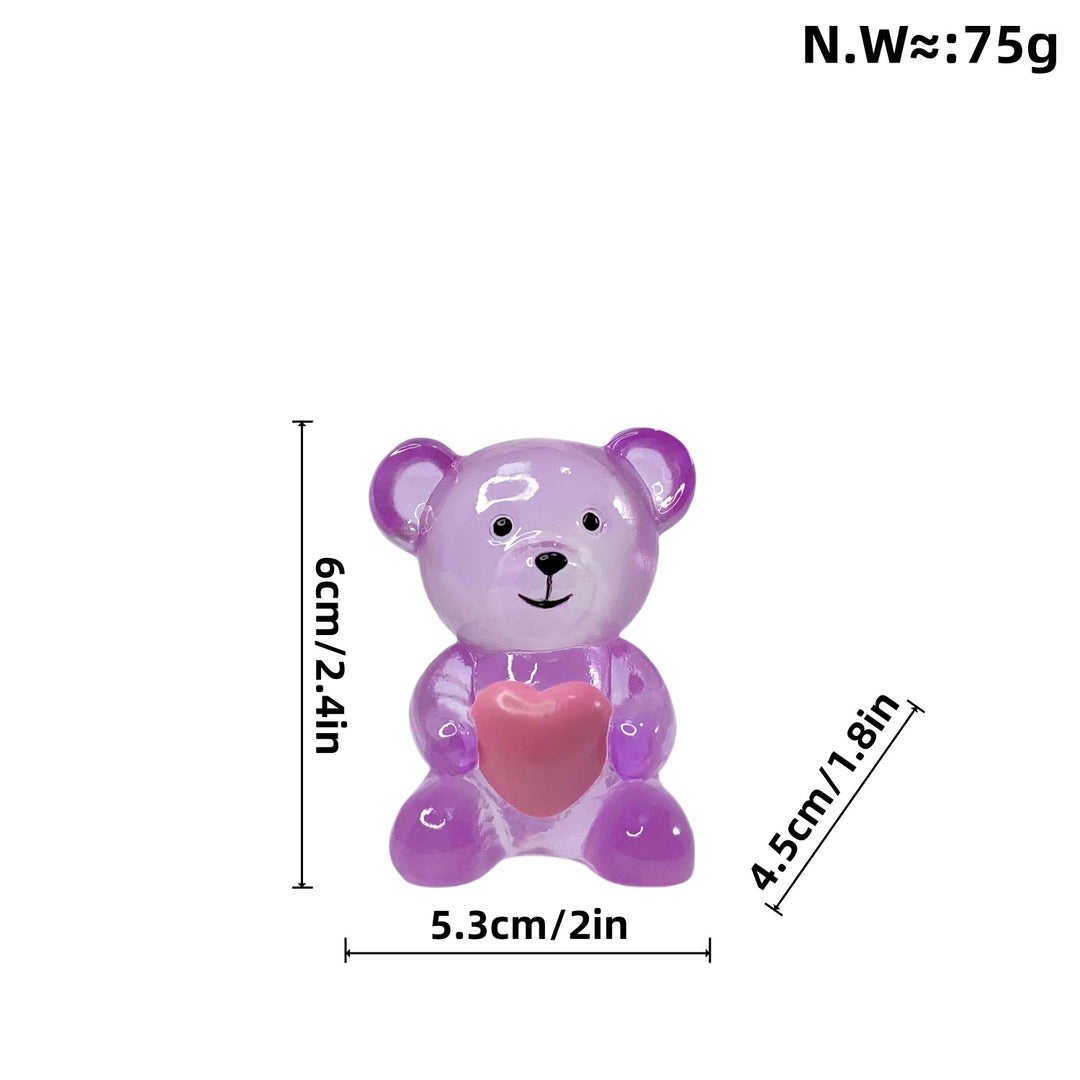 Decorative bear figure with heart
