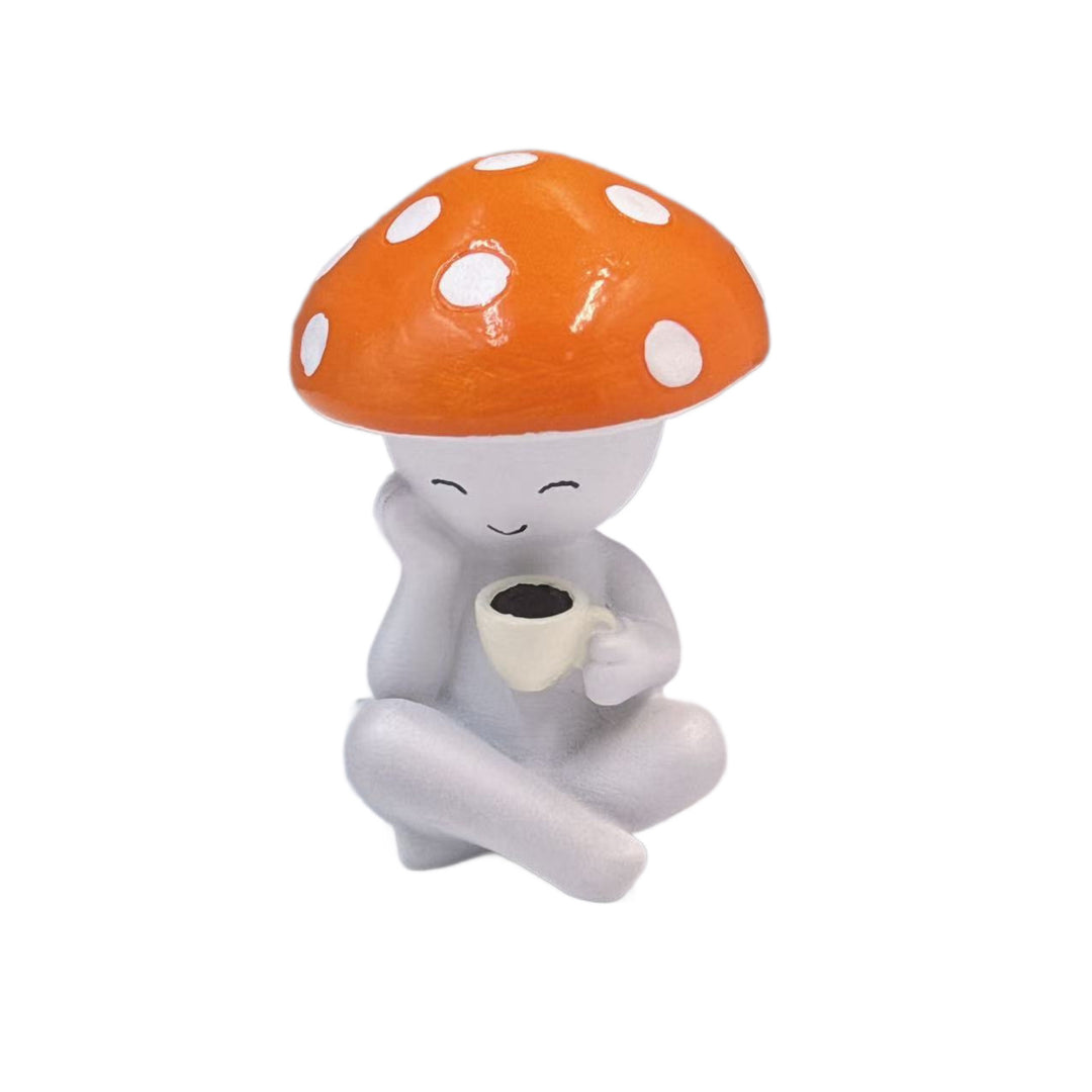 Decorative figure with mushroom hat