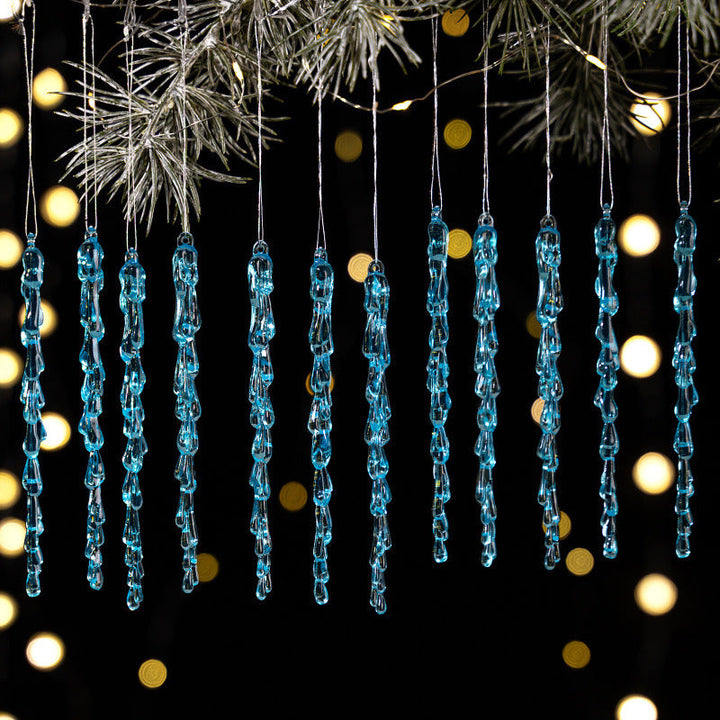 Decorative Christmas lights string with icicle design