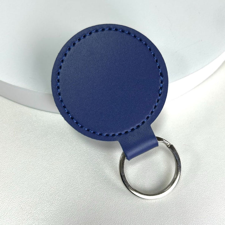 Premium Leather Round Keychain