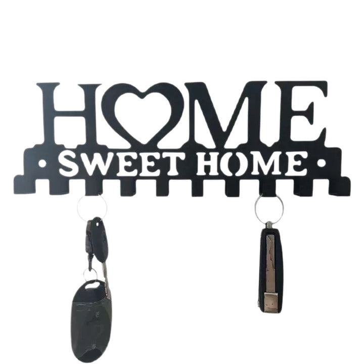 Wall coat rack with heart motif