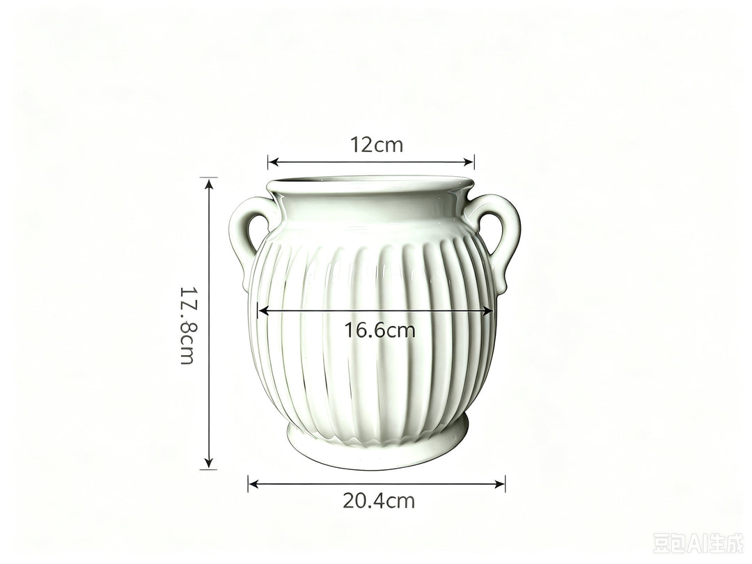 Elegant ceramic container with patterns