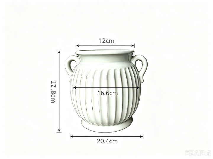 Elegant ceramic container with patterns