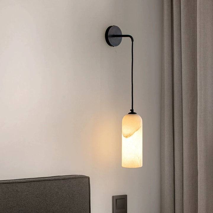 Minimalist Alabaster Marble-Effect Wall Pendant Light