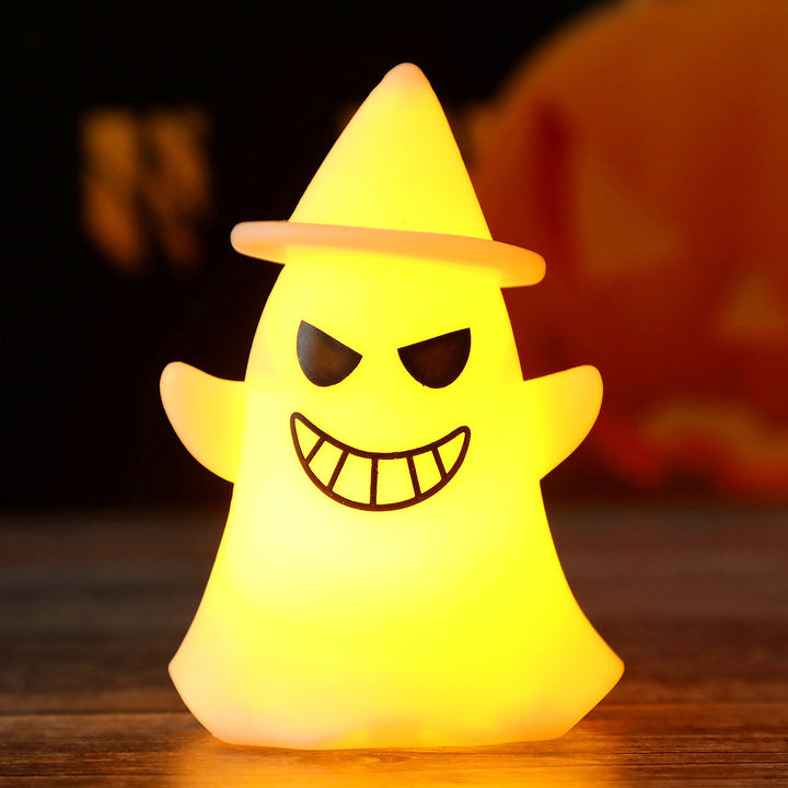 LED Silicone Ghost Night Light with Witch Hat