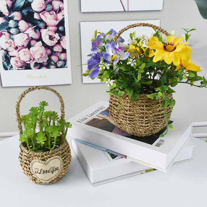 Handwoven Decorative Flower Basket