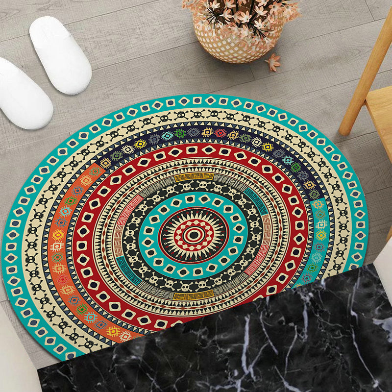 Round Geometric Area Mat