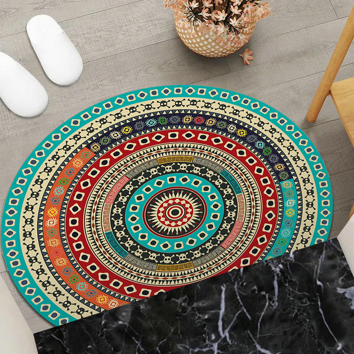 Round Geometric Area Mat