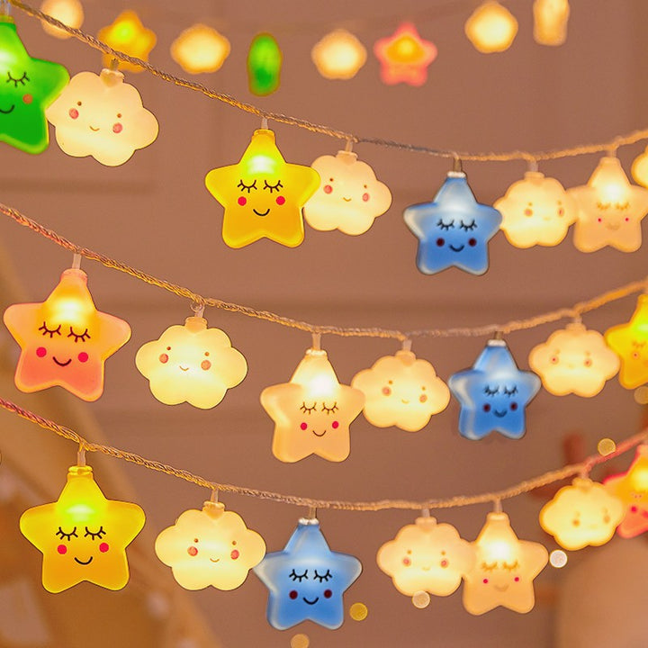 Waterproof Outdoor Rainbow Cloud LED String Lights