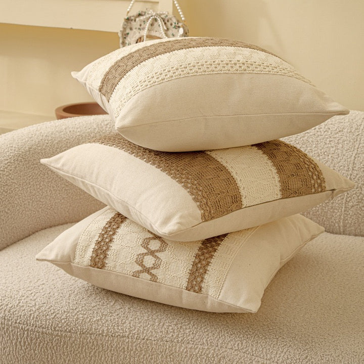 Textured Knitted Throw Pillow