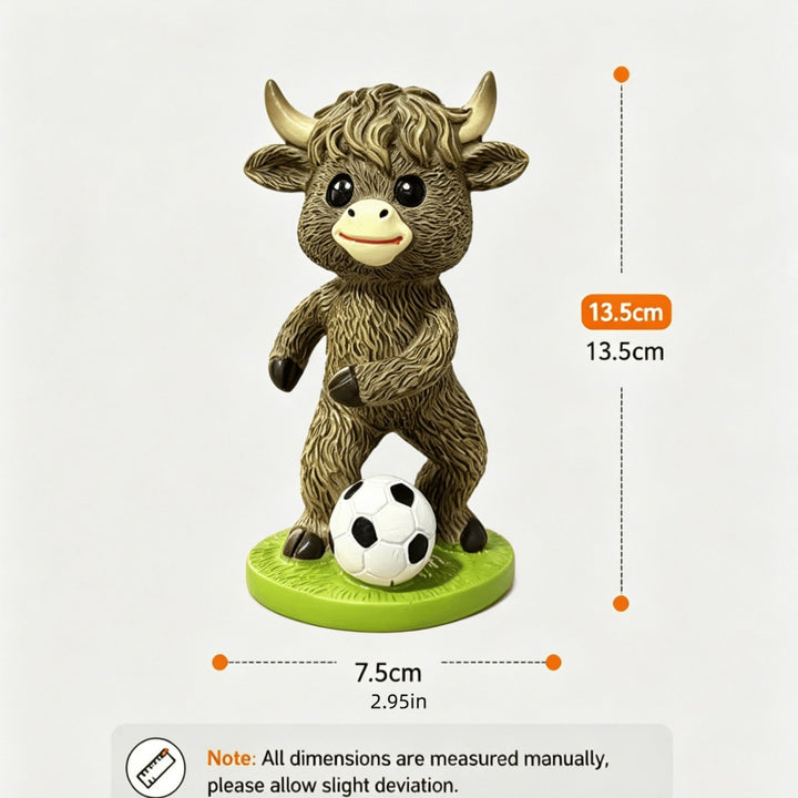 Cute Basketball Player Cow Figurine
