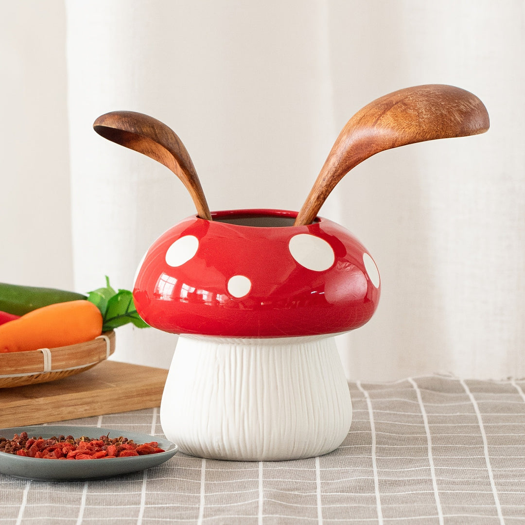 Whimsical Mushroom-Shaped Ceramic Planter