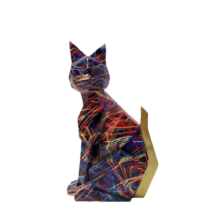 Colorful lion figure made of high-quality resin