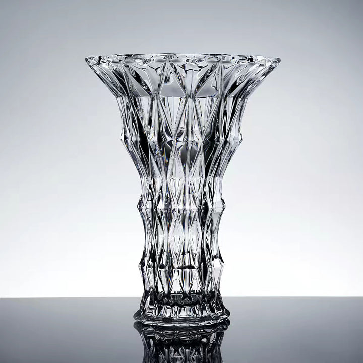 Crystal Cut Decorative Flower Vase