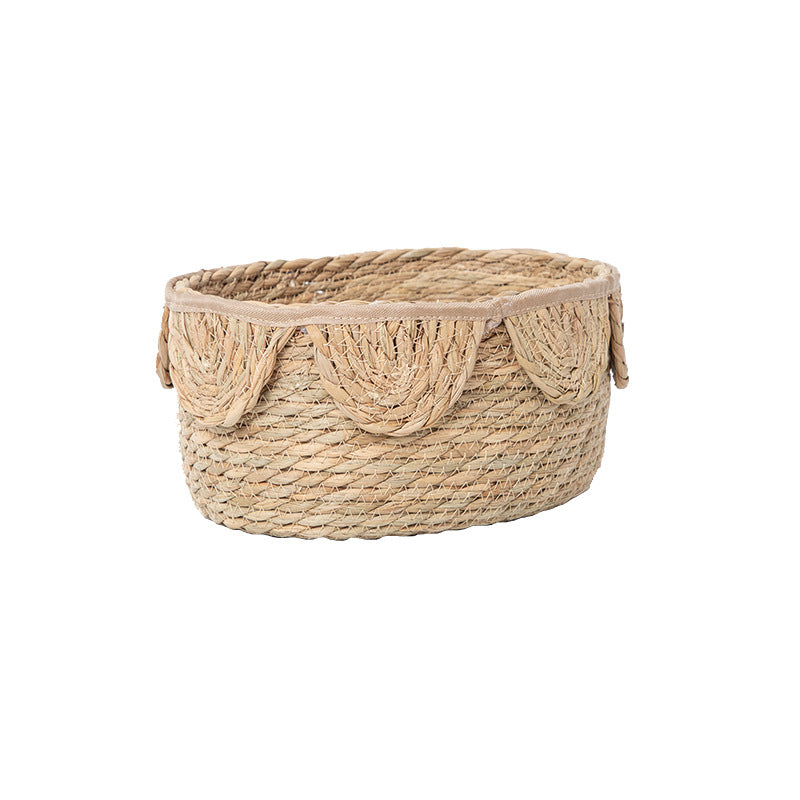 Stylish storage basket with wave rim