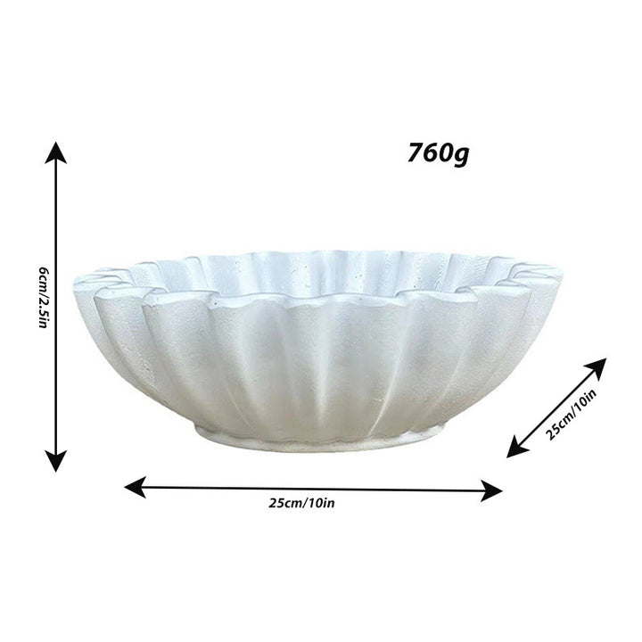 Decorative serving bowl with wave design