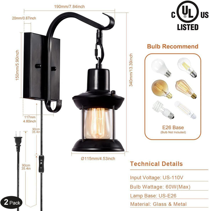 Vintage Industrial Wall Lamp