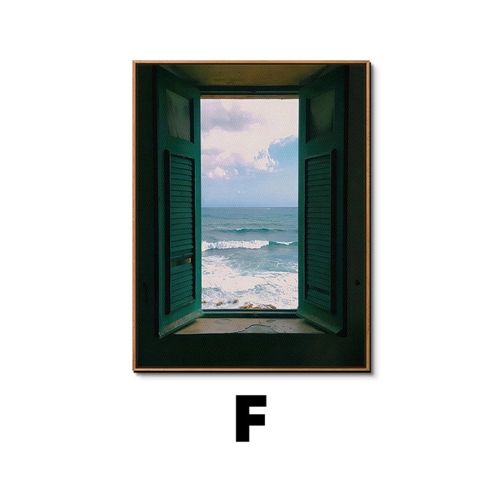 Framed Botanical Window Artwork