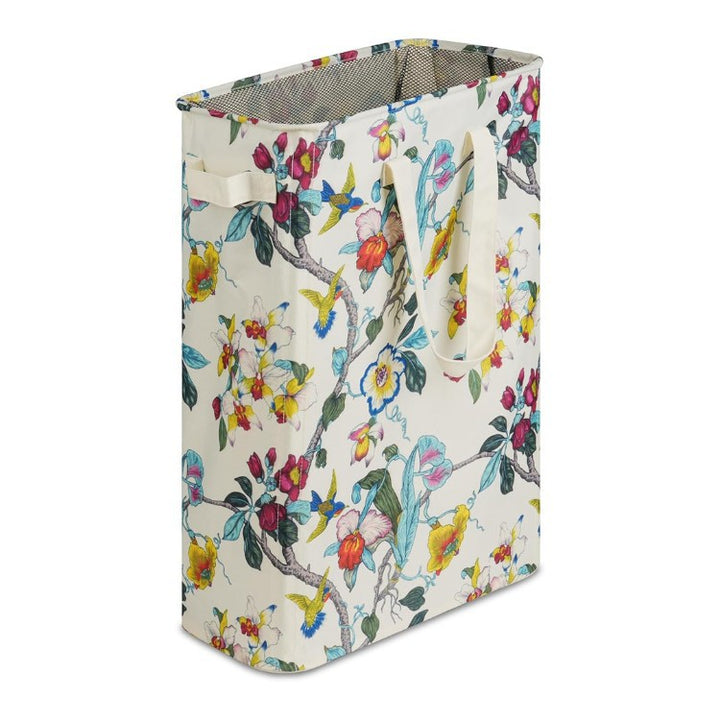 Foldable laundry basket with wheels and practical lid