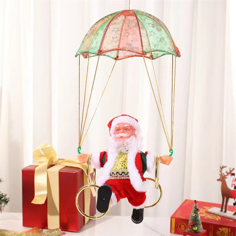 Santa Claus decoration figure with parachute