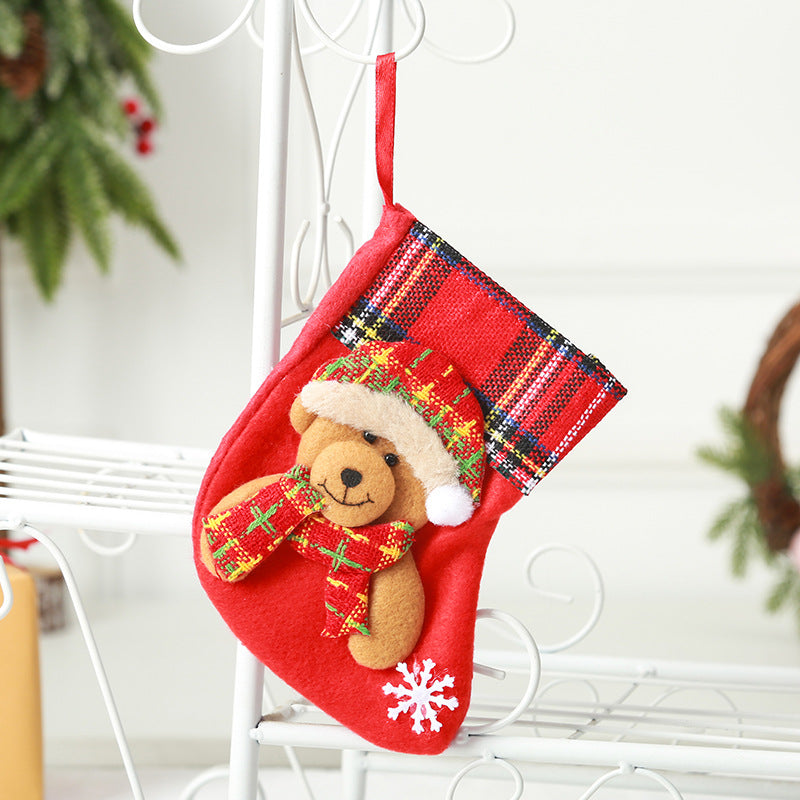 Cute Christmas stocking with reindeer motif