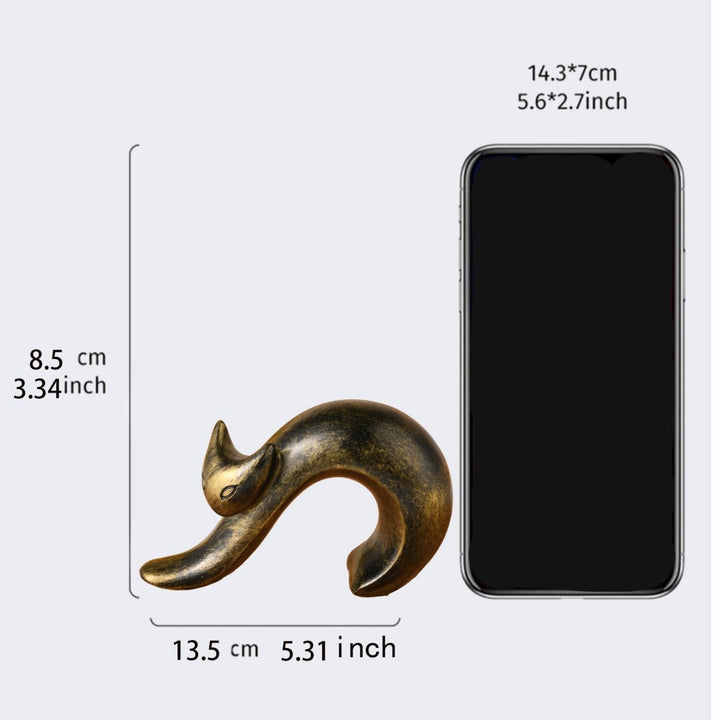 Modern Abstract Cat Figurine