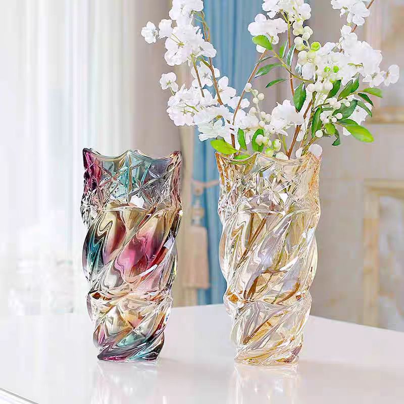 Artistic Twisted Glass Vase