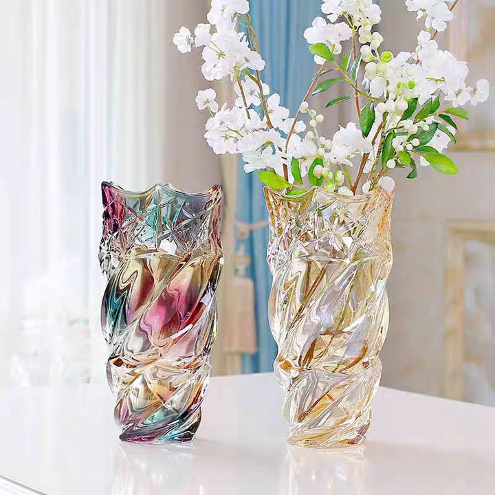 Artistic Twisted Glass Vase